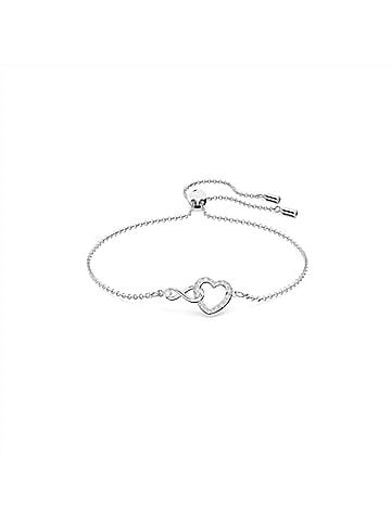 Swarovski Women's Infinity Zirconia Hyperbola Heart Pendant Bracelet (view 1)