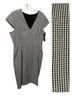 Antonio Melani Houndstooth White Black Cocktail Dress Size 14 - photo 1