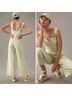 Anthropologie Checkered-gingham Green Pink Jumpsuit Size 14 - photo 3