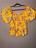 Caroline Constas 70% Cotton 28% Polyester 2% Elastane 100% Polyester Floral Yellow Blue Blouse Size S - photo 4
