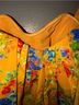 Caroline Constas 70% Cotton 28% Polyester 2% Elastane 100% Polyester Floral Yellow Blue Blouse Size S - photo 7