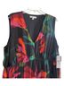 Robbie Bee 100% Polyester Tropical Black Red Green Cocktail Dress Size 20 - photo 2