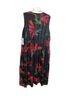 Robbie Bee 100% Polyester Tropical Black Red Green Cocktail Dress Size 20 - photo 4