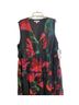 Robbie Bee 100% Polyester Tropical Black Red Green Cocktail Dress Size 20 - photo 5