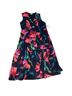 Robbie Bee 100% Polyester Tropical Black Red Green Cocktail Dress Size 20 - photo 6