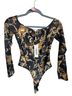 L'Agence Print Black Gold Bodysuit Size S - photo 1