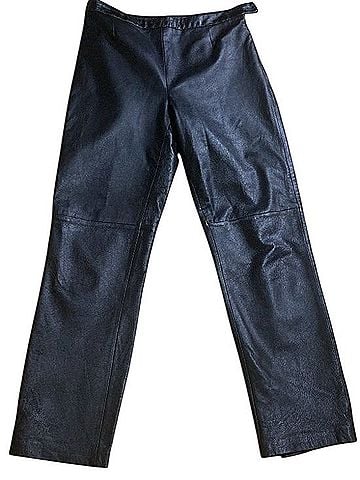 Clio Side zip straight leg Leather Pants (view 1)