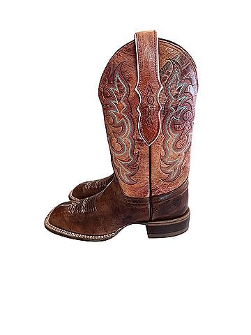 Justin AQHA Dusty Brown Square Toe.  Boots (view 2)