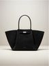 DeMellier 100% Suede Solid Black Silver Tote One size - photo 4