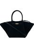DeMellier 100% Suede Solid Black Silver Tote One size - photo 5