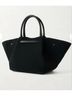 DeMellier 100% Suede Solid Black Silver Tote One size - photo 8
