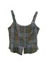 Hot Topic 65% Polyester 35% Rayon 100% Polyester Plaid Multi Color Sleeveless Top Size 0X - photo 1