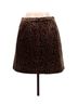Mango 100% Polyester Animal Print Brown Black Casual Skirt Size 8 - photo 2