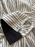 Rachel Zoe 100% Polyester Stripes White Ivory Long Sleeve Button-Down Shirt Size L - photo 5