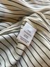 Rachel Zoe 100% Polyester Stripes White Ivory Long Sleeve Button-Down Shirt Size L - photo 4