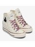 Converse White Purple Sneakers Size 7 - photo 3