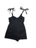 Anthropologie 100% Cotton 100% Polyester Solid Black Romper Size 12 - photo 3