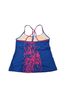 Lands' End Tropical Blue Pink Swimsuit Top Size 14 - photo 2