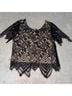 Express Floral Black Short Sleeve Blouse Size XS - photo 4