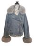 Shein Blue Gray Denim Jacket Size L - photo 1