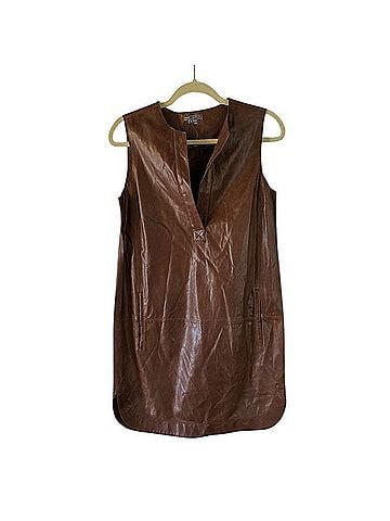 Vince. Leather Shift Dress Casual Dress (view 2)