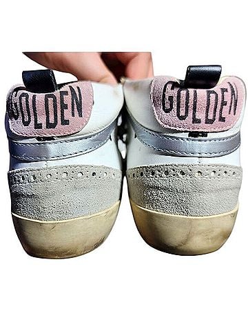 Golden Goose Mid Star Dot Leather Suede Wing Tip Sneakers (view 2)