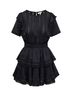 LoveShackFancy 100% Cotton Solid Black Cocktail Dress Size M - photo 3