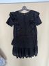 LoveShackFancy 100% Cotton Solid Black Cocktail Dress Size M - photo 6