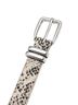 Nordstrom 100% Polyurethane 100% Leather Snake Print Gray Belt Size XL - photo 2