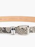 Nordstrom 100% Polyurethane 100% Leather Snake Print Gray Belt Size XL - photo 4