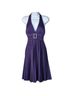 Speechless Solid Purple Cocktail Dress Size M - photo 1