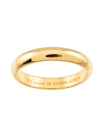 Cartier Cartier 1895 Classic Band Ring #55, 3.5mm wide, 18K YG Yellow Gold 750. (view 1)