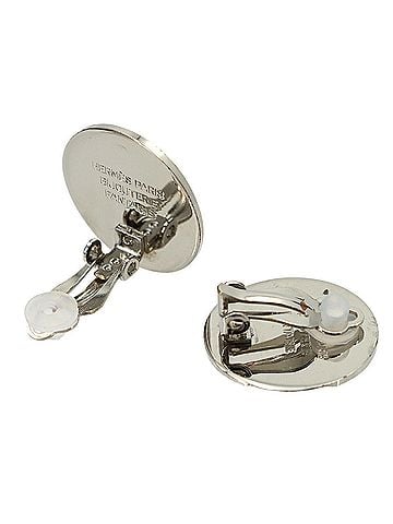 Hermès Hermes Sellier Earrings, Silver (view 2)