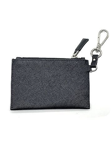 Prada Prada Saffiano Keychain & Coin Case Card Triangle Black PRADA (view 2)
