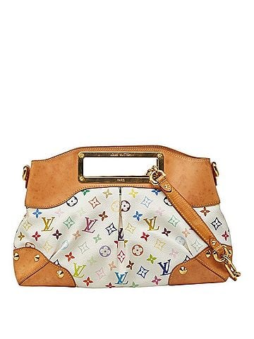 Louis Vuitton Louis Vuitton Monogram Multicolor Judy MM Handbag Chain Shoulder Bag 2WAY M40255 Blanc White Leather Women's LOUIS VUITTON (view 1)