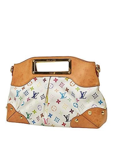 Louis Vuitton Louis Vuitton Monogram Multicolor Judy MM Handbag Chain Shoulder Bag 2WAY M40255 Blanc White Leather Women's LOUIS VUITTON (view 2)