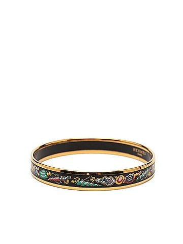 Hermès Hermes Email PM Cloisonné Bangle, Gold Multicolor Plated, Women's (view 2)