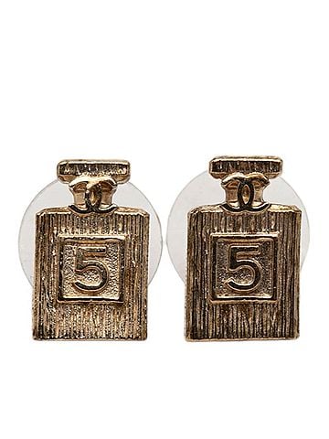 Chanel Chanel No. 5 Perfume Bottle Stud Earrings D20C Gold Plated Women's CHANEL (view 1)