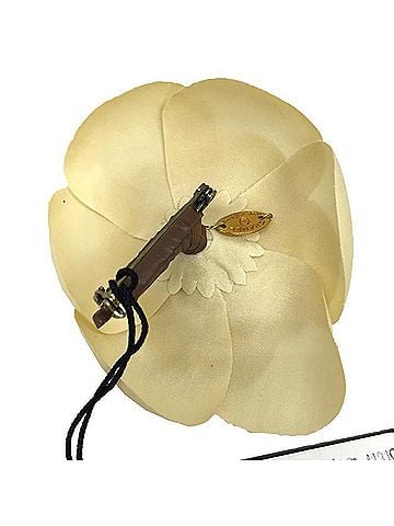 Chanel CHANEL Camellia Corsage Brooch Ivory Beige 05C Women's aq11554 (view 2)