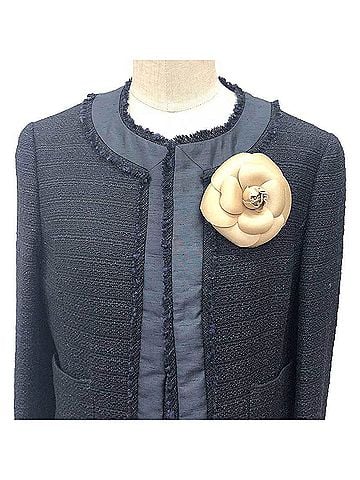 Chanel CHANEL Camellia Corsage Brooch, Champagne Beige, Unused, Women's (view 2)
