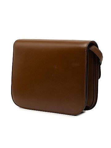 Céline Celine Classic Box Medium Shoulder Bag, Brown Leather, Women's CELINE (view 2)