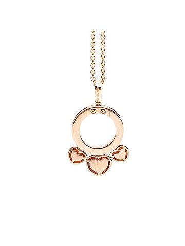 Bvlgari Bvlgari Bulgari 18KPG Pink Gold Allegra Heart Chain Pendant Necklace for Women (view 2)