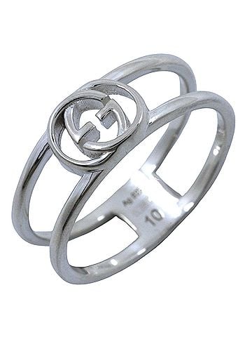 Gucci Gucci Interlocking GG Ring, Sterling Silver 925, Approx. 1.4g, Women's. (view 1)