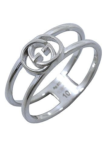 Gucci Gucci Interlocking GG Ring, Sterling Silver 925, Approx. 1.4g, Women's. (view 1)