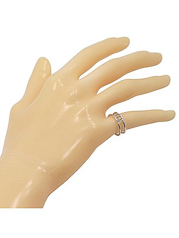 Gucci Gucci Interlocking GG Ring, Sterling Silver 925, Approx. 1.4g, Women's. (view 2)