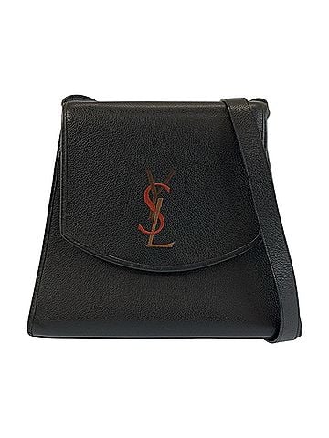 Yves Saint Laurent YVES SAINT LAURENT Vintage YSL Black Leather Shoulder Bag/Pouch for Women (view 1)