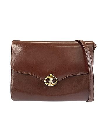 Céline CELINE Vintage Blazon Brown Leather Shoulder Bag/Pochette (F 08) (view 1)