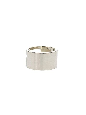 Gucci Excellent condition Gucci branded cutout G wide ring, size #16, sterling silver 925. (Item number: 1444GUCCI) (view 2)