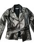 Veronica Beard 100% Leather Solid Silver Leather Jacket Size 4 - photo 4