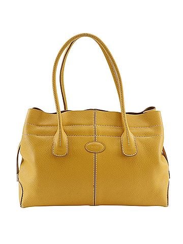 Tod's Tod's D-Bag Tote Bag, Leather, Yellow, A4 Size, Women's (view 1)